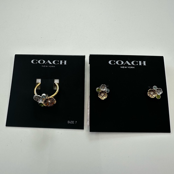 Coach New York Women's Gold and Silver Jewelry Set - Picture 1 of 8